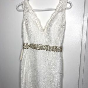 Empire Waist VNeck wedding dress.